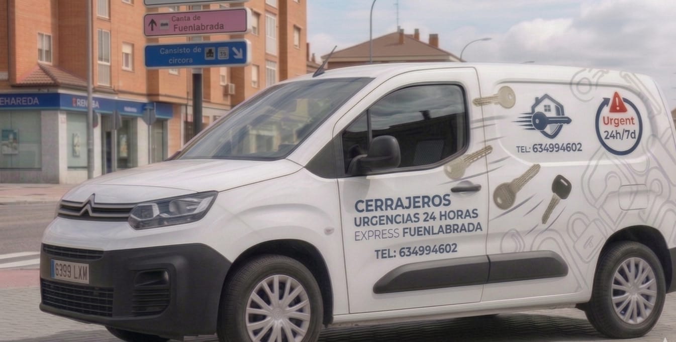 Furgoneta cerrajero urgente Fuenlabrada 24 horas — llegamos en 15 minutos